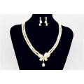 Suzhou Real Photo Elegant Crystal Beaded Pearl Necklace Ear Piercing Studs